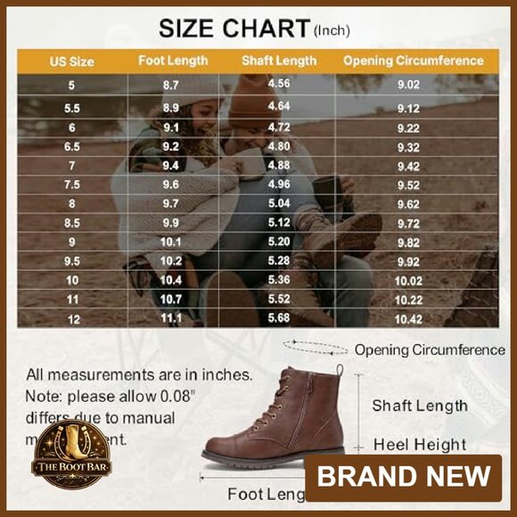 Women's Ankle Boots Lace Up Combat Booties Low Heel Fashion - Picture 7 of 8